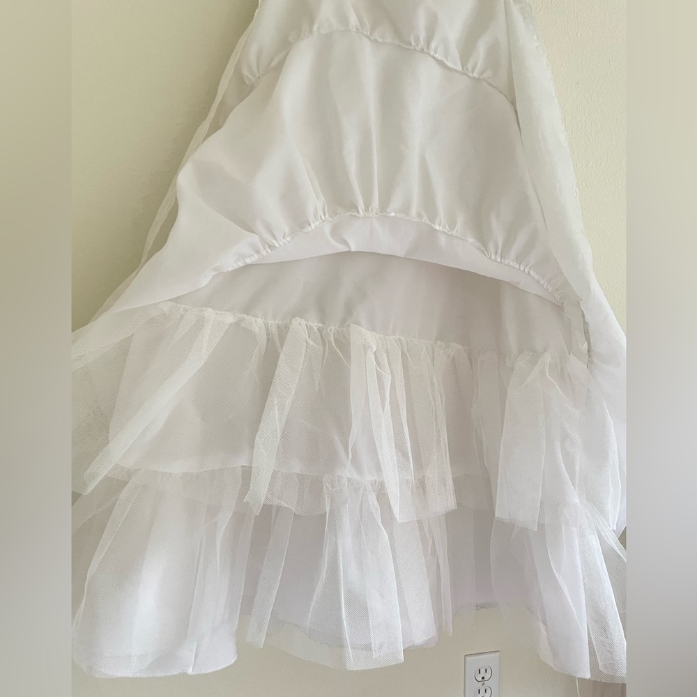 *sold* Vintage Full Skirt Tiered Petticoat Layered Tulle Bridal Crinoline - Picture 10 of 14